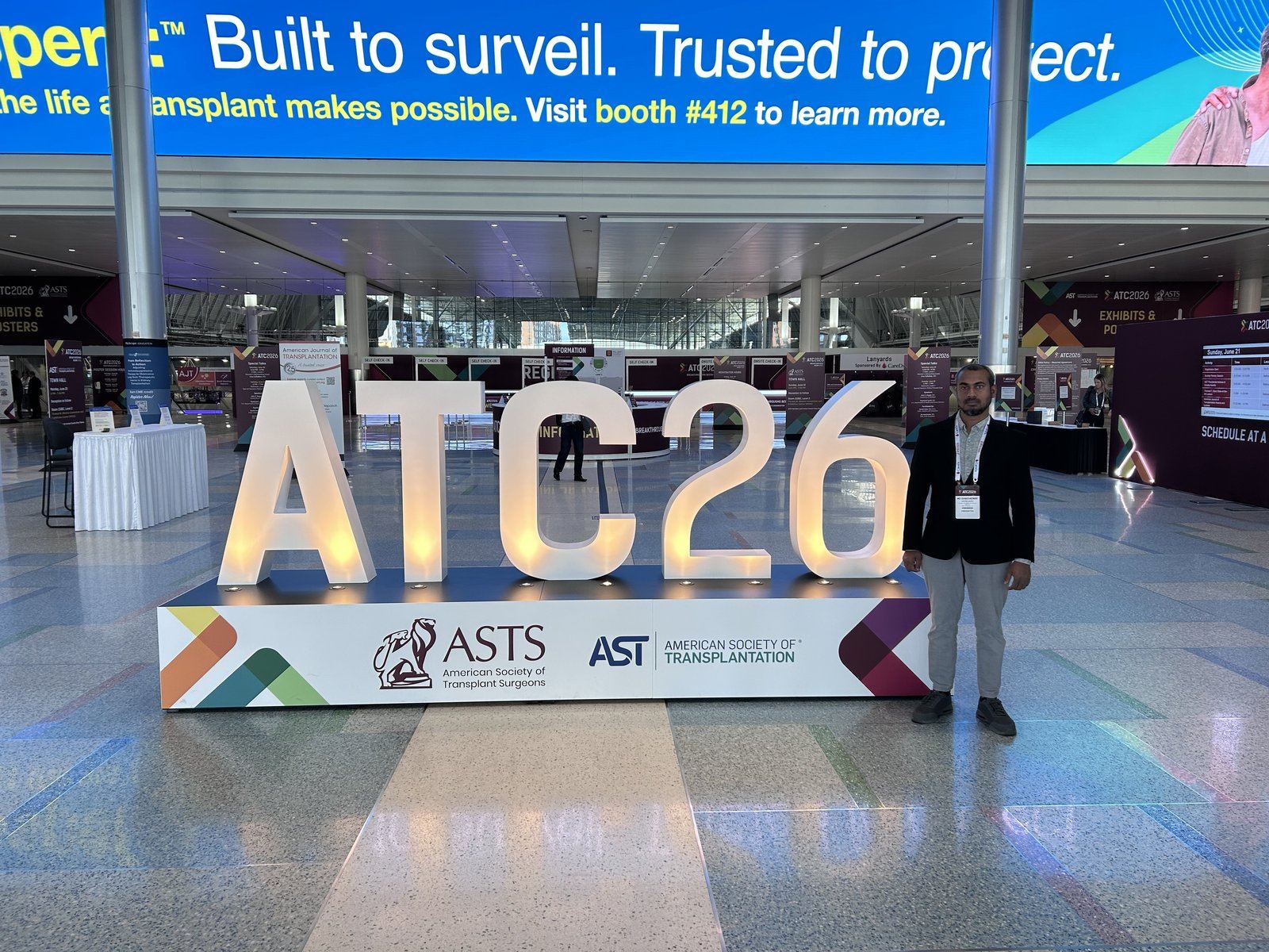 MD Shakhaowat Hossain at the American Transplant Congress (ATC) 2026, Boston, MA.